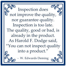 inspection ingebouwde kwaliteit edwards deming inspect quality into product